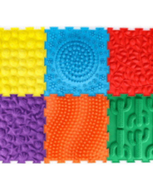Pack de 6 tuiles sensorielles 3D emboitables - Jouets sensoriels - Boutique LeoLudo - Eduplay