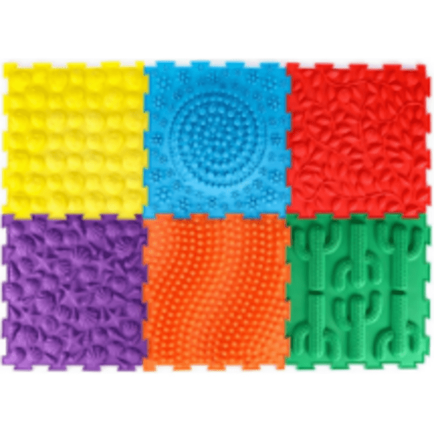 Pack de 6 tuiles sensorielles 3D emboitables - Jouets sensoriels - Boutique LeoLudo - Eduplay