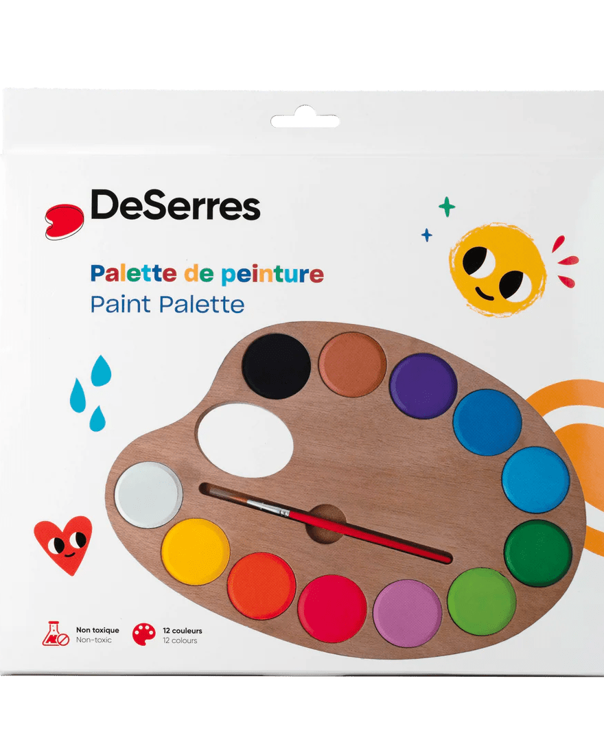 Palette de peinture pour enfants – 12 couleurs - Art & bricolage - Boutique LeoLudo - DeSerres