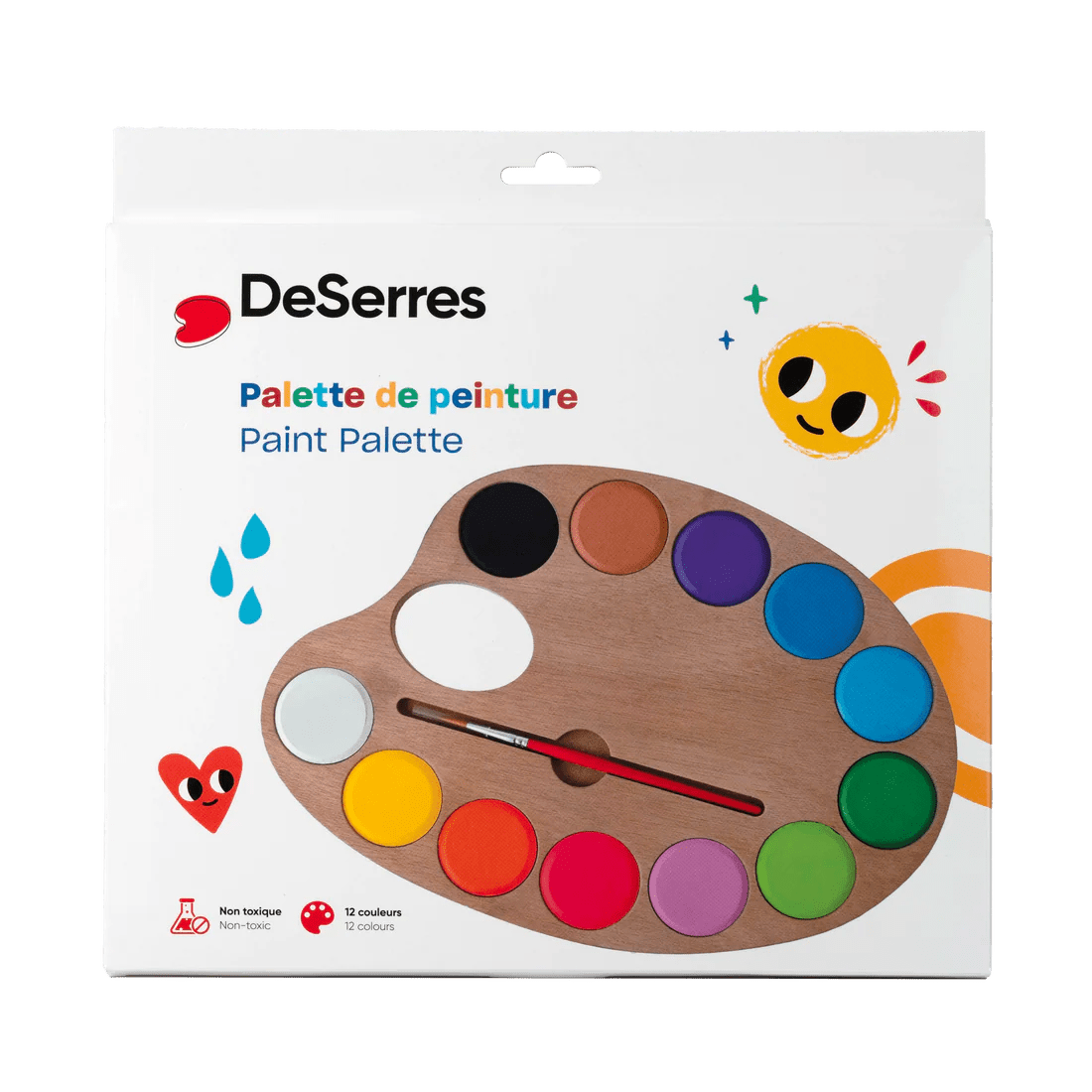 Palette de peinture pour enfants – 12 couleurs - Art & bricolage - Boutique LeoLudo - DeSerres