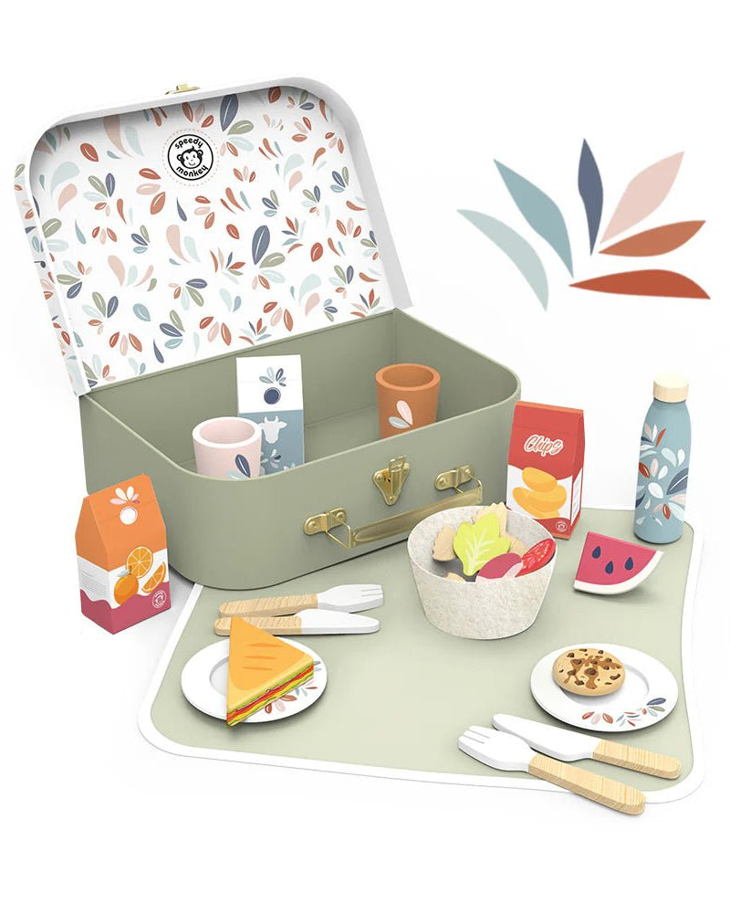 Panier de pique - nique en bois - Jouets d'imitation - Boutique LeoLudo - Speedy Monkey