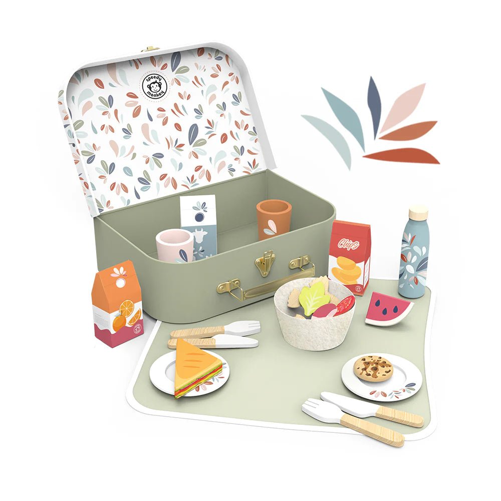 Panier de pique - nique en bois - Jouets d'imitation - Boutique LeoLudo - Speedy Monkey