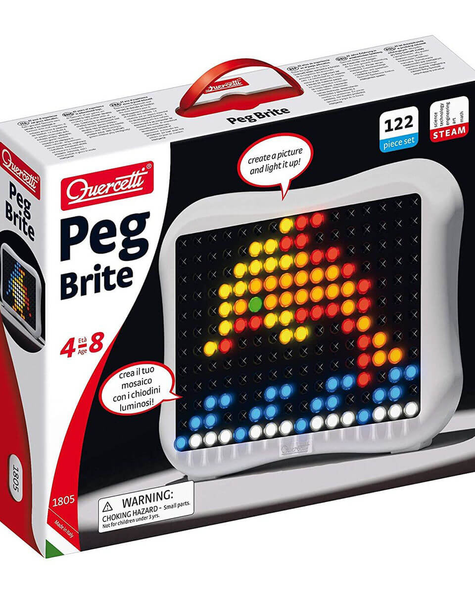 Peg Brite - 122 pièces - Jeux d'assemblage - Boutique LeoLudo - Quercetti