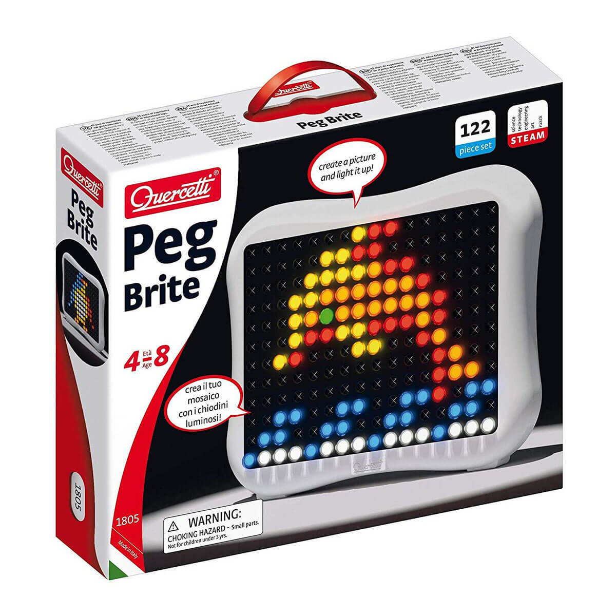 Peg Brite - 122 pièces - Jeux d'assemblage - Boutique LeoLudo - Quercetti