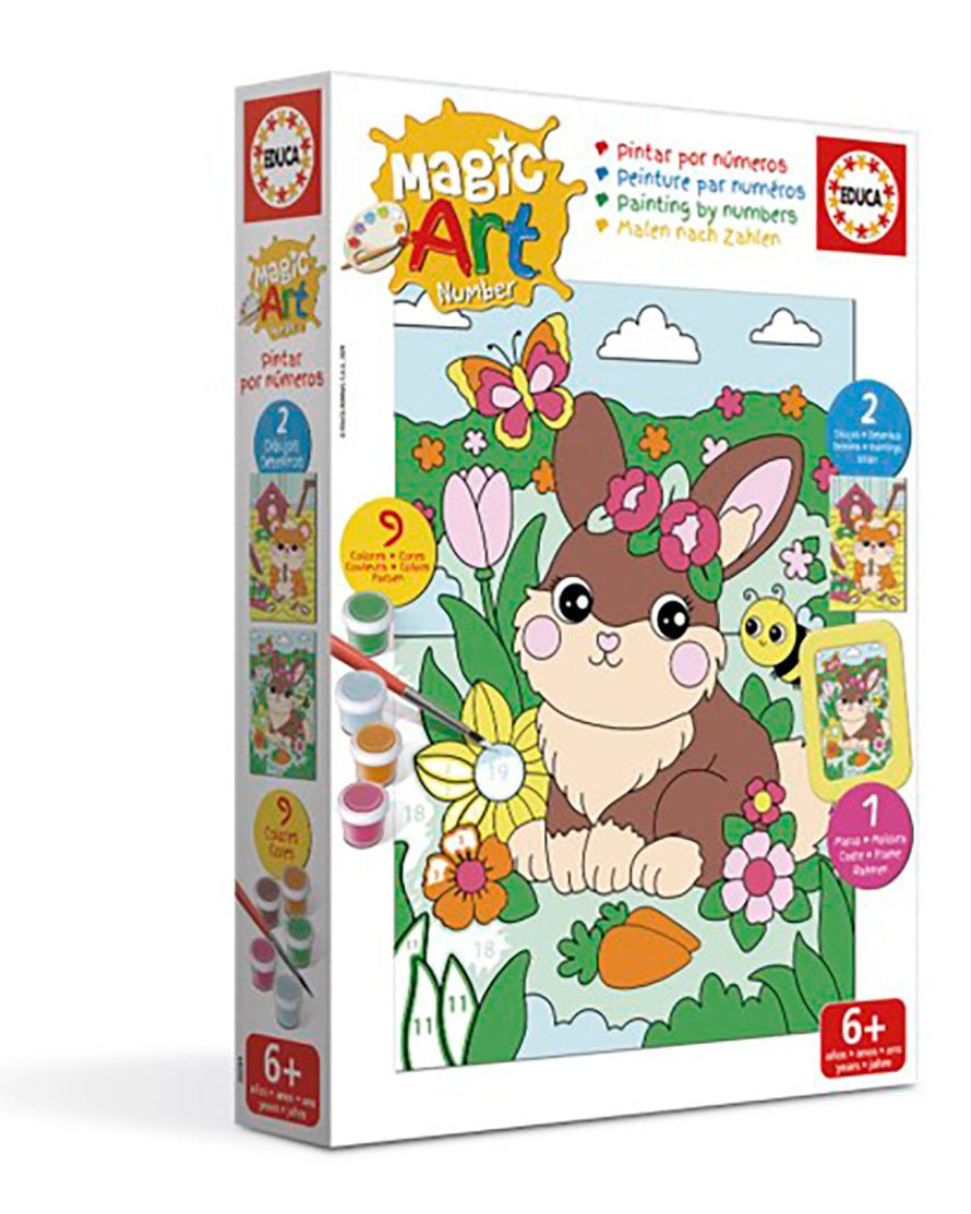 Peinture par numéros - 6 Animaux - Art & bricolage - Boutique LeoLudo - Educa