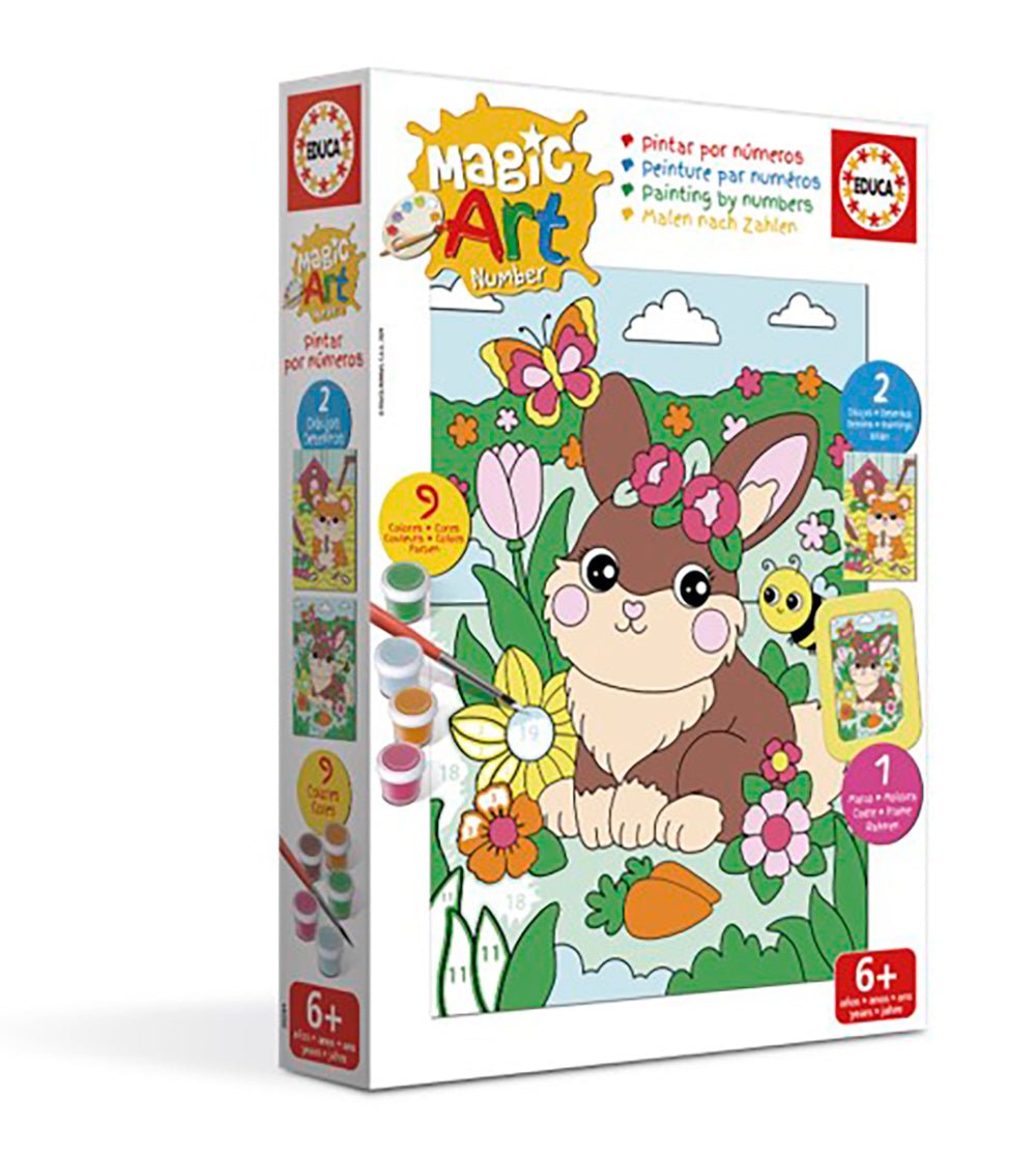 Peinture par numéros - 6 Animaux - Art & bricolage - Boutique LeoLudo - Educa