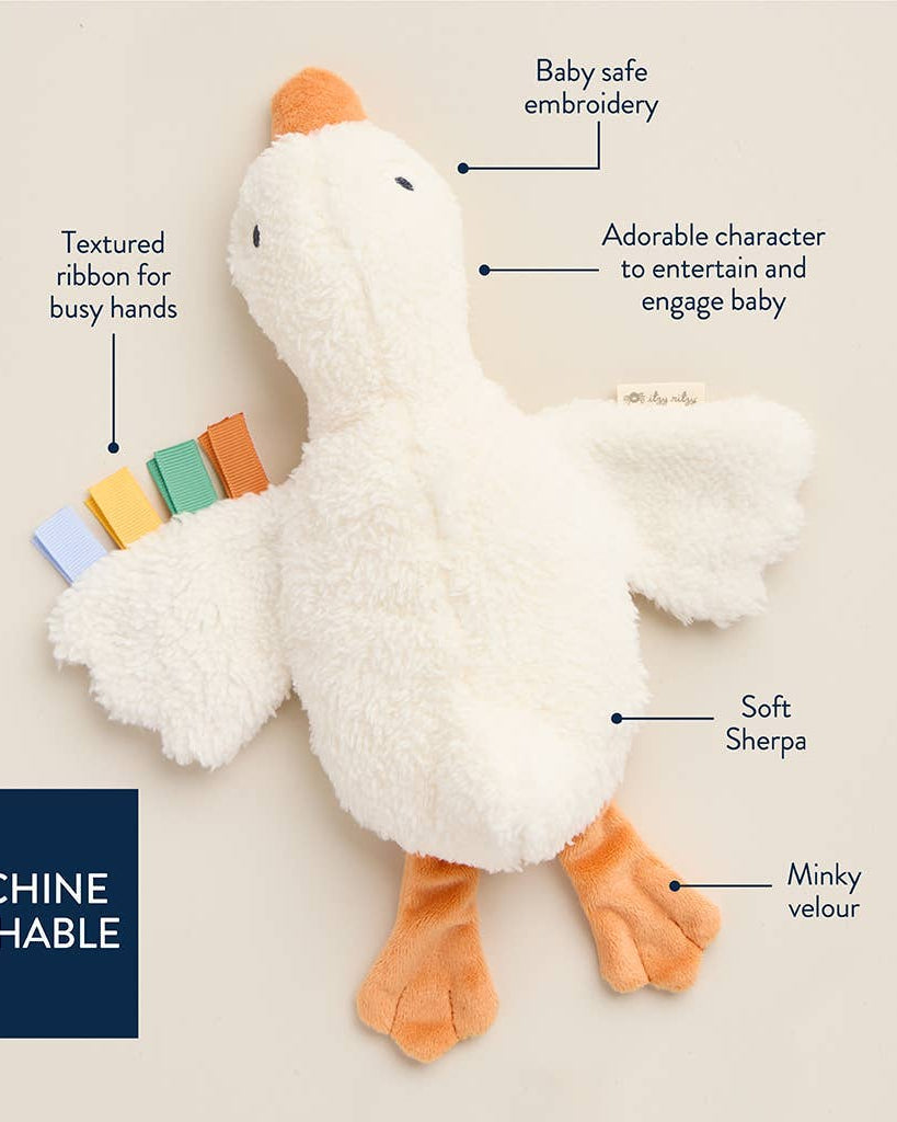Peluche bébé à câliner – Itzy Huggable™ Gracie l’oie - Peluches - Boutique LeoLudo - Itzy Ritzy Canada