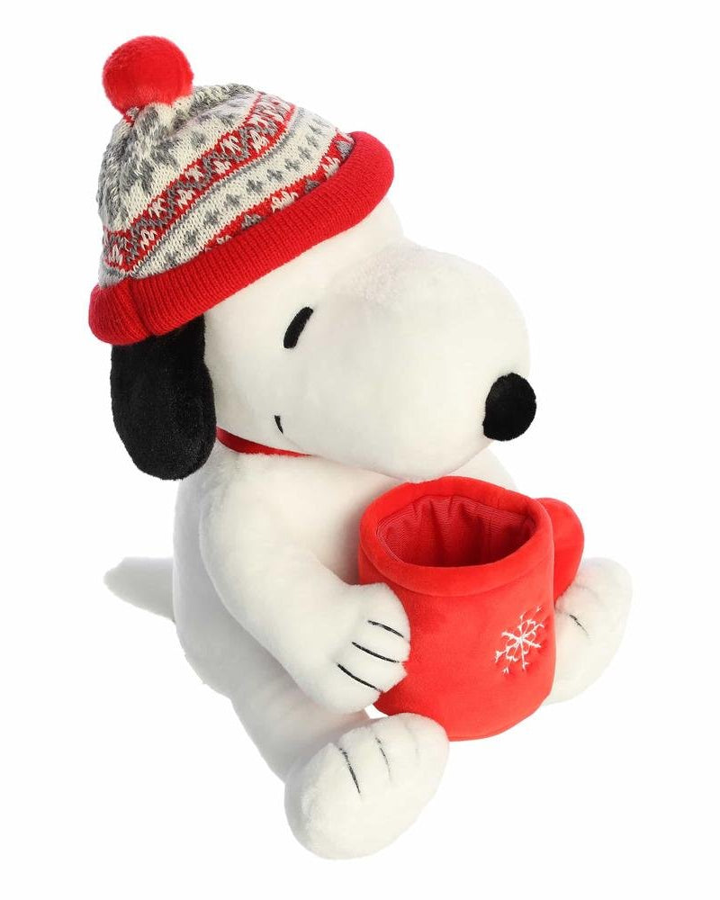 Peluche de Noël Snoopy avec tasse -Peluches- Boutique LeoLudo-Aurora