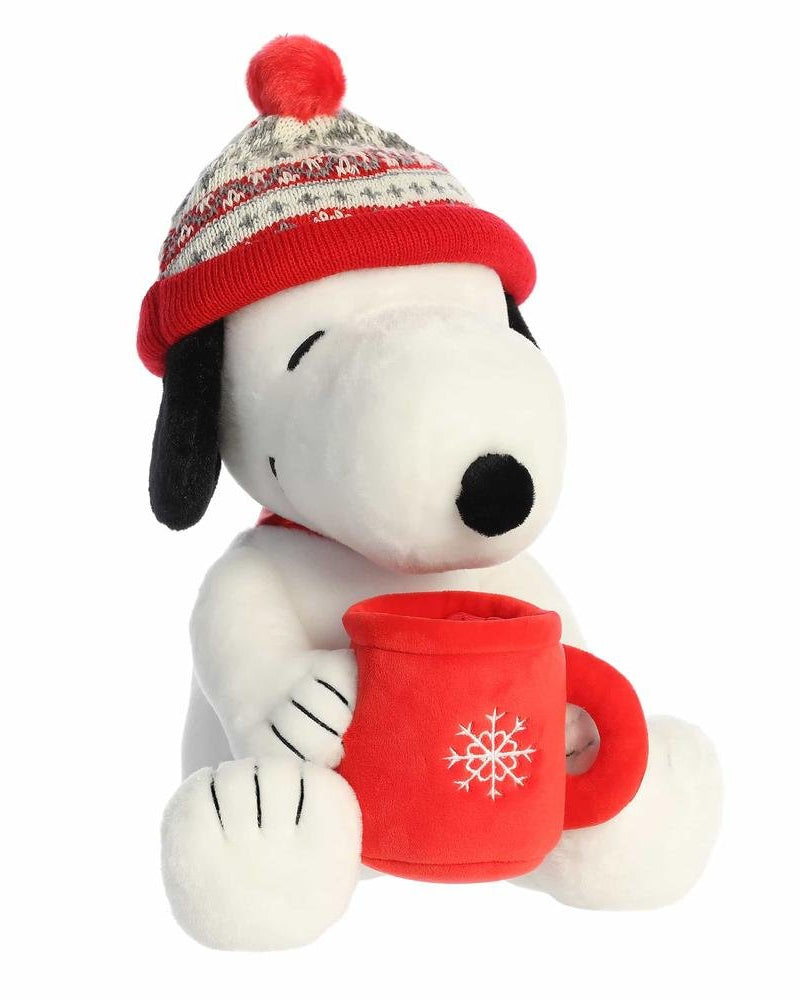 Peluche de Noël Snoopy avec tasse -Peluches- Boutique LeoLudo-Aurora