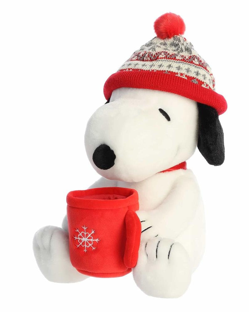 Peluche de Noël Snoopy avec tasse -Peluches- Boutique LeoLudo-Aurora