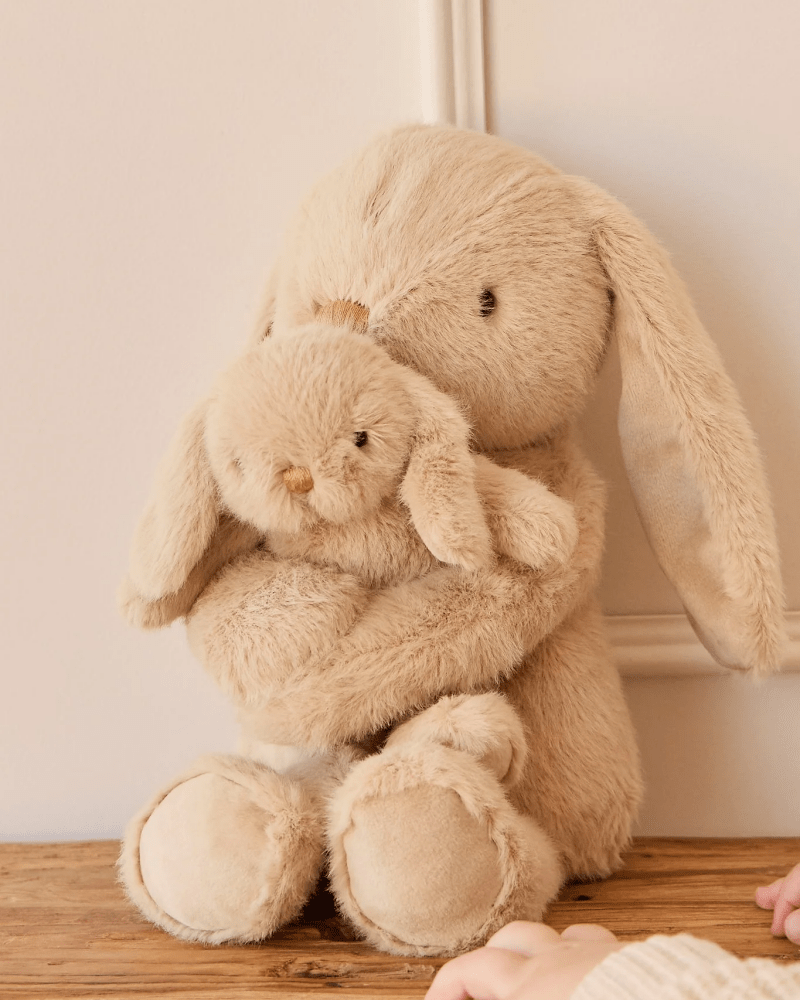 Peluche Frankie le lapin câlin et son bébé - Caramel - Snuggle Bunnies - Peluches - Boutique LeoLudo - Snuggle Bunnies