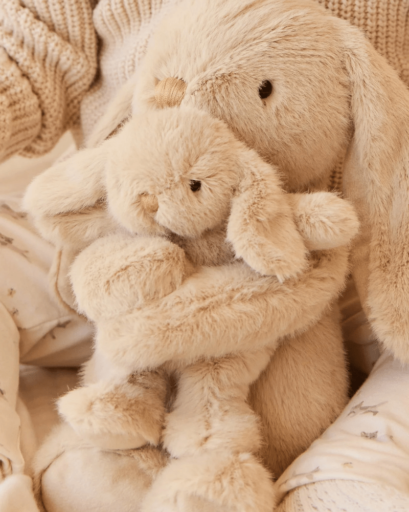 Peluche Frankie le lapin câlin et son bébé - Caramel - Snuggle Bunnies - Peluches - Boutique LeoLudo - Snuggle Bunnies