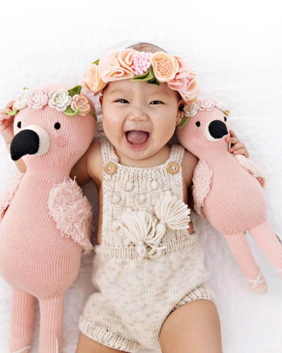 Peluche - Pénélope le flamand rose - Peluches - Boutique LeoLudo - cuddle + kind