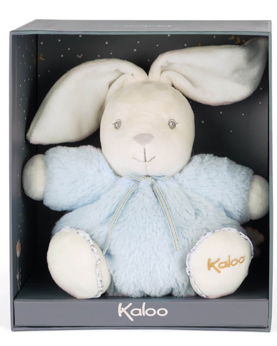 Peluche Perle - Lapin patapouf bleu (18 cm) -Peluches- Boutique LeoLudo-Kaloo