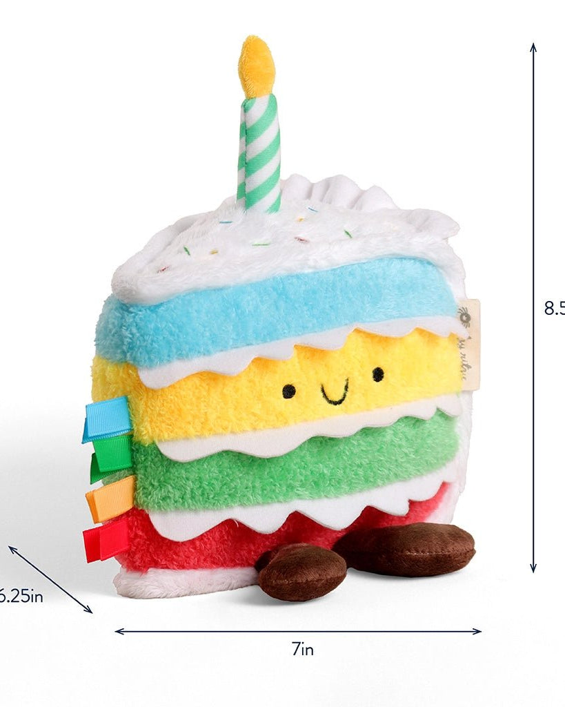 Peluche sensorielle bébé – Gâteau d’anniversaire -Peluches- Boutique LeoLudo-Itzy Ritzy Canada