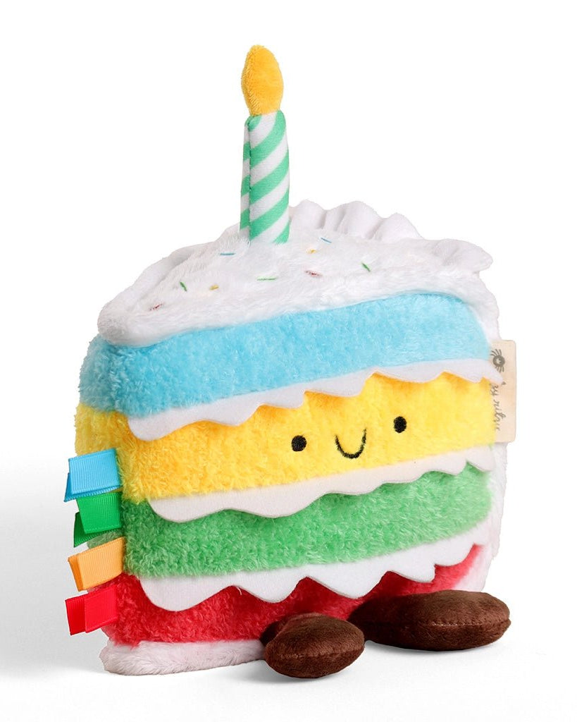 Peluche sensorielle bébé – Gâteau d’anniversaire -Peluches- Boutique LeoLudo-Itzy Ritzy Canada