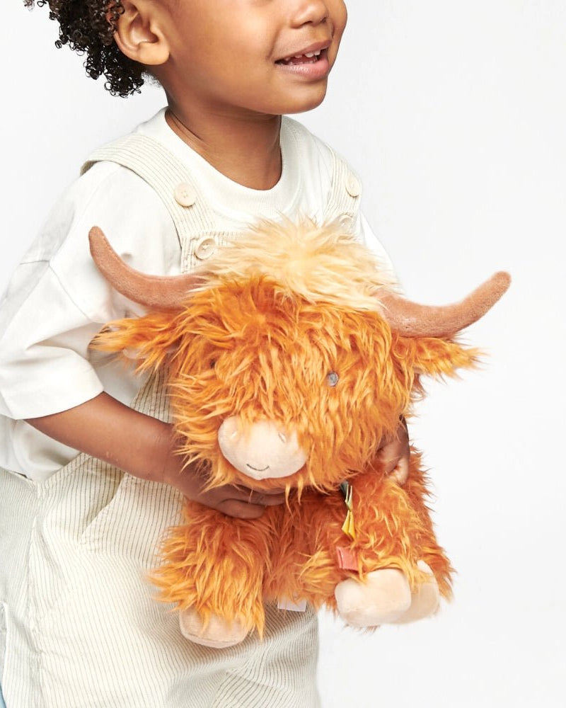 Peluche sensorielle bébé – Wyatt le Highland Cow -Peluches- Boutique LeoLudo-Itzy Ritzy Canada