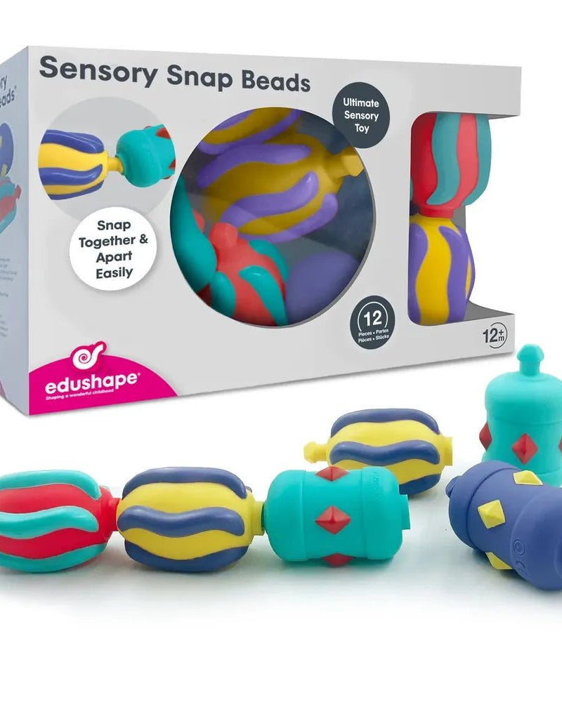 Perles sensorielles à emboîter – Jeu d’éveil tactile pour tout - petits - Jeux de motricité fine - Boutique LeoLudo - edushape