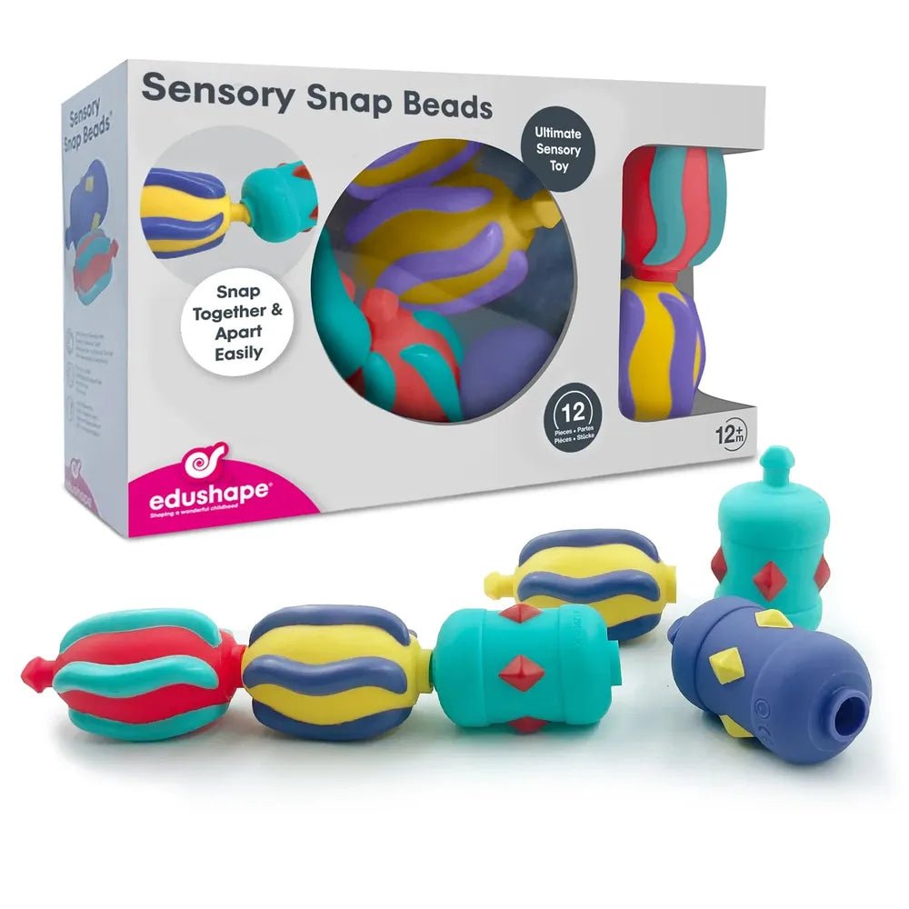 Perles sensorielles à emboîter – Jeu d’éveil tactile pour tout - petits - Jeux de motricité fine - Boutique LeoLudo - edushape
