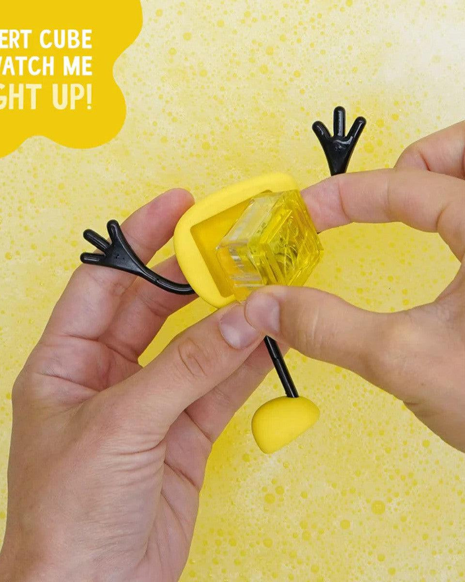Personnage + cubes lumineux pour le bain Glo Pals - Alex (jaune) - Jouets de bain - Boutique LeoLudo - Glo Pals