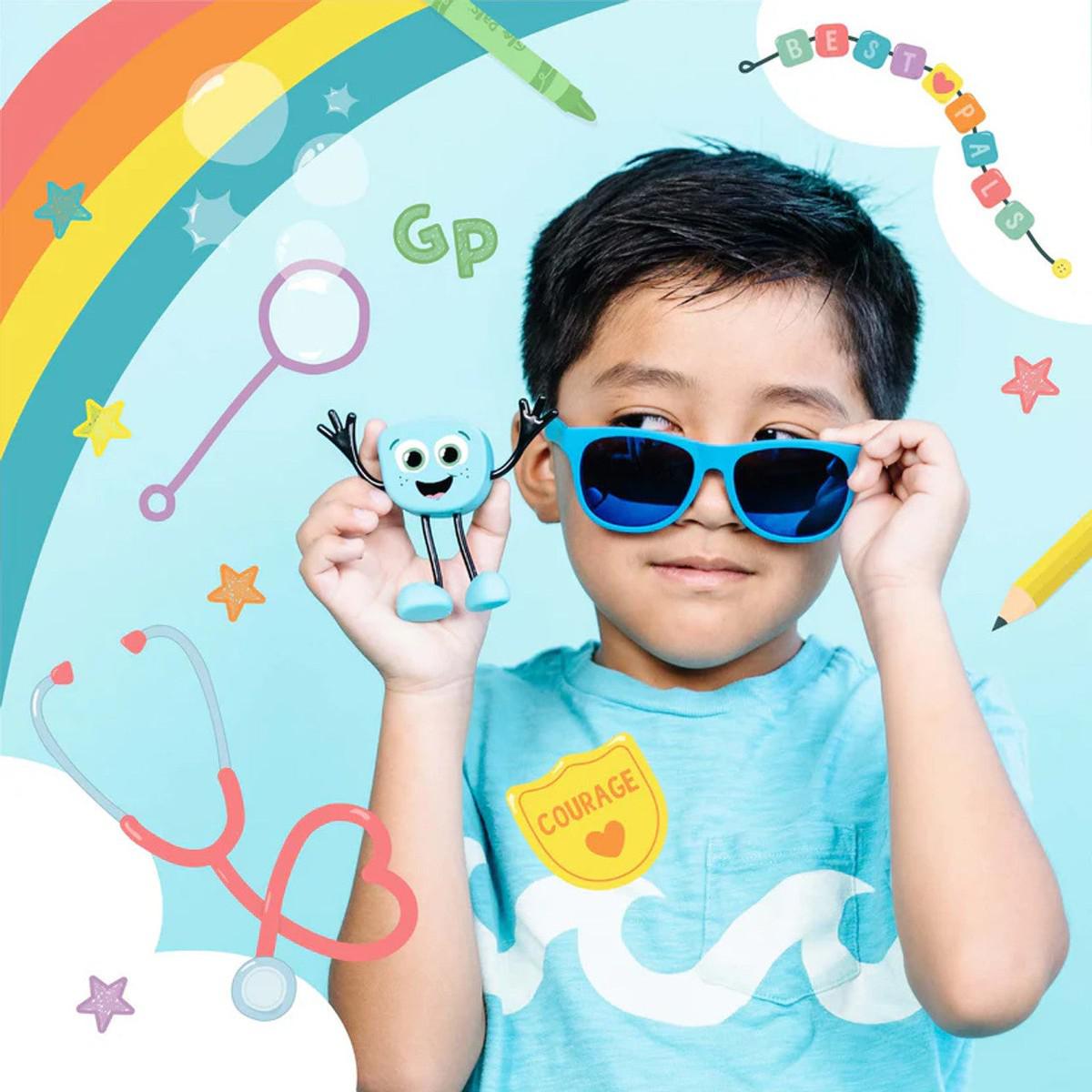 Personnage + cubes lumineux pour le bain Glo Pals - Blair (bleu) - Jouets de bain - Boutique LeoLudo - Glo Pals