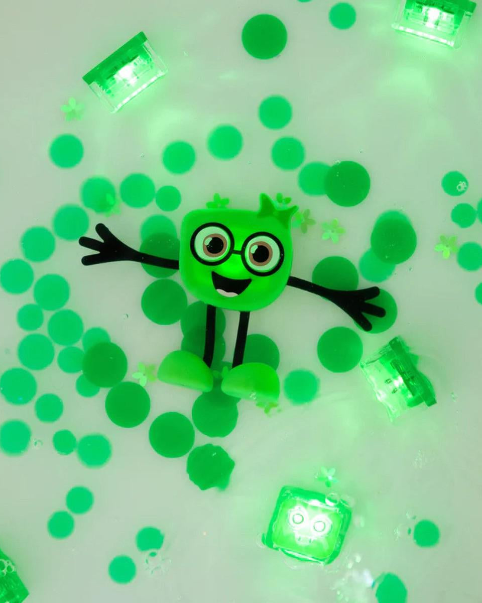 Personnage + cubes lumineux pour le bain Glo Pals - Pippa (vert) - Jouets de bain - Boutique LeoLudo - Glo Pals