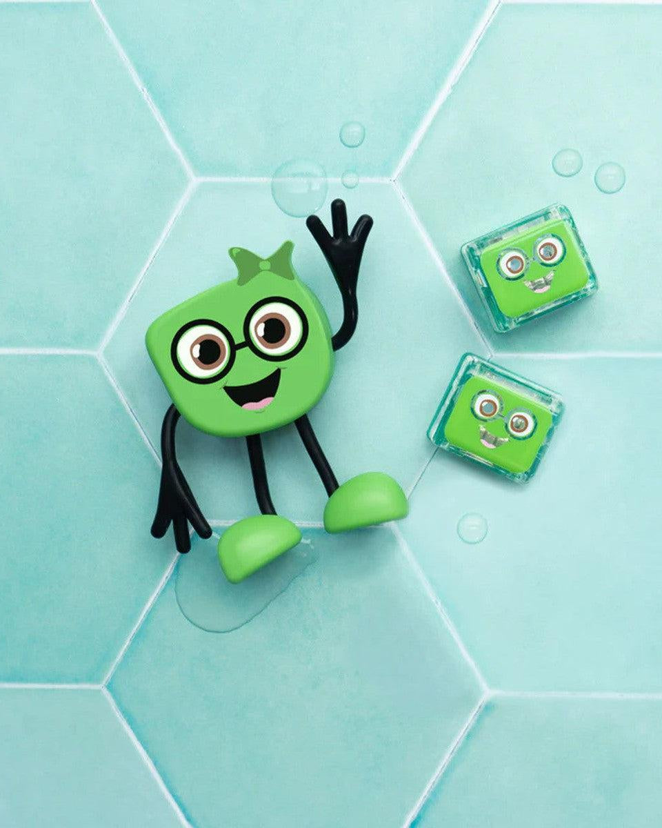 Personnage + cubes lumineux pour le bain Glo Pals - Pippa (vert) - Jouets de bain - Boutique LeoLudo - Glo Pals