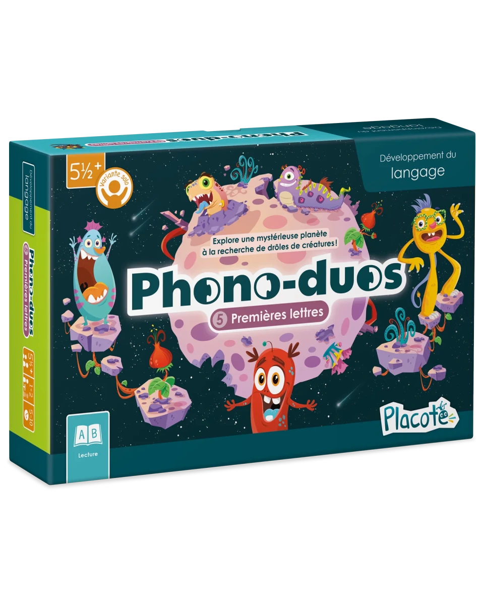 Phono - duos: Premieres lettres - Jeux éducatifs - Boutique LeoLudo - Placote