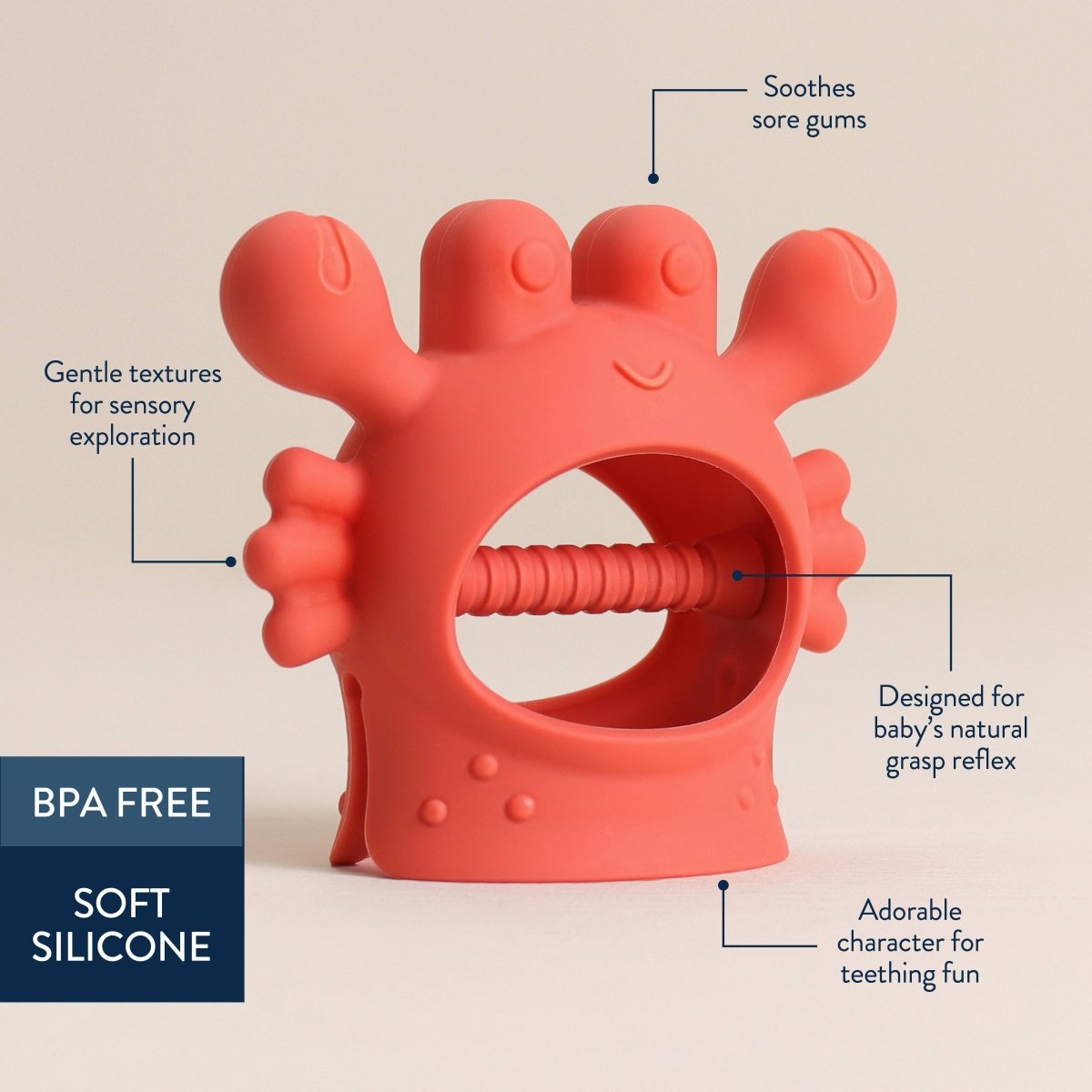 Pince à collation Crab Bitzy Grip - Jouets d'éveil - Boutique LeoLudo - Itzy Ritzy Canada