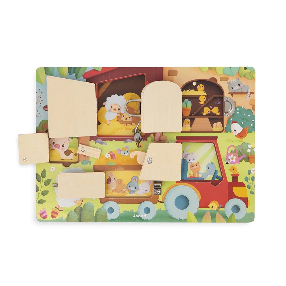 Planche à verrous - La ferme - Casse - têtes - Boutique LeoLudo - Janod