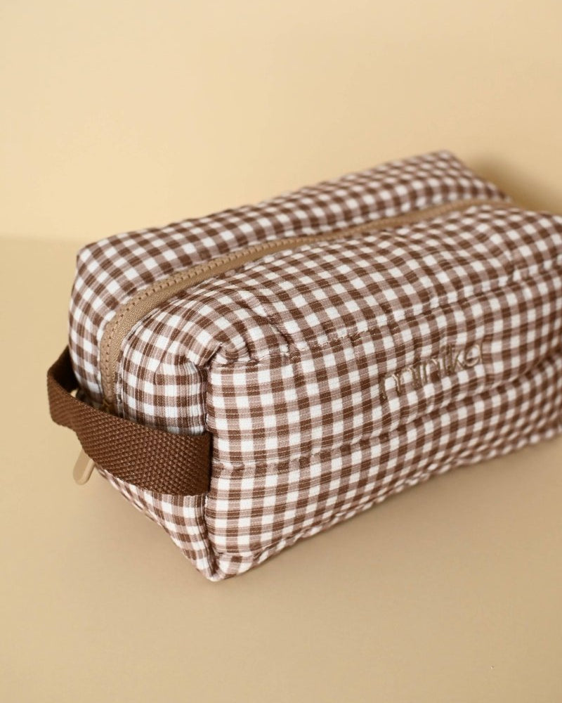 Pochette - Vichy brown -Sacs- Boutique LeoLudo-Minika