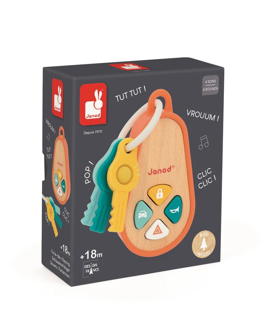 Porte - clés interactif classique Janod - Jouets d'éveil - Boutique LeoLudo - Janod