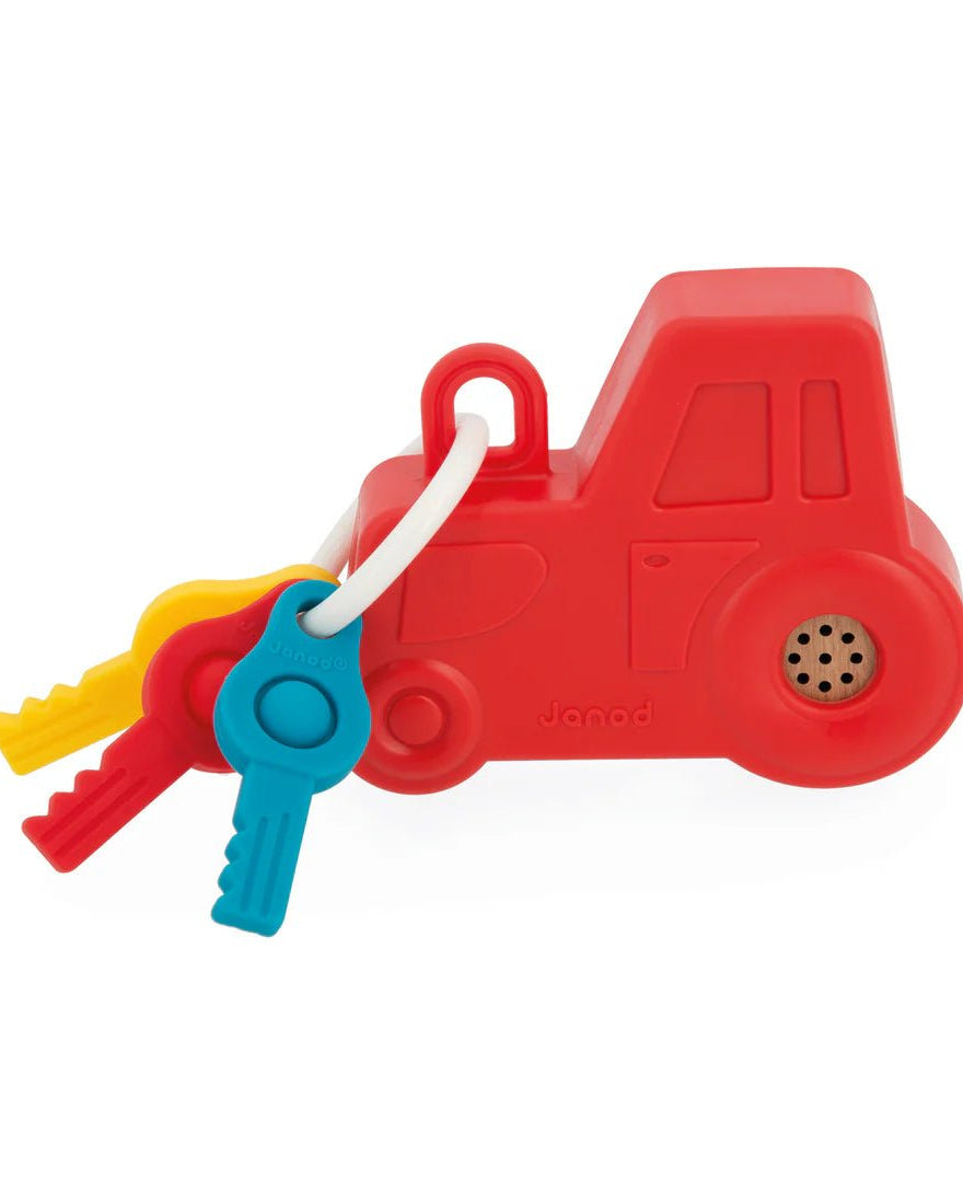 Porte - clés tracteur – La ferme Janod - Jouets d'éveil - Boutique LeoLudo - Janod