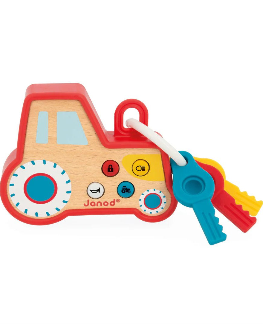 Porte - clés tracteur – La ferme Janod - Jouets d'éveil - Boutique LeoLudo - Janod