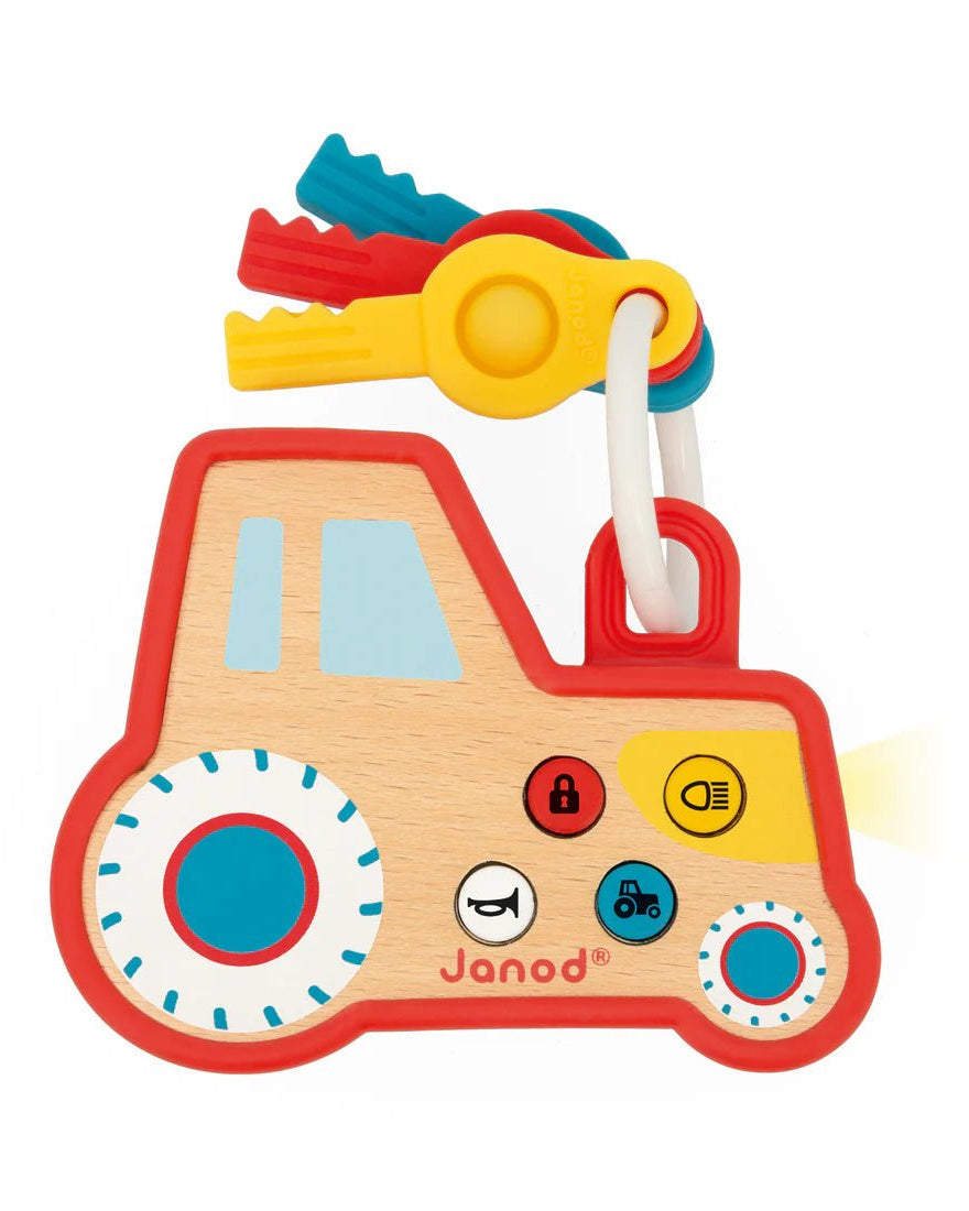 Porte - clés tracteur – La ferme Janod - Jouets d'éveil - Boutique LeoLudo - Janod