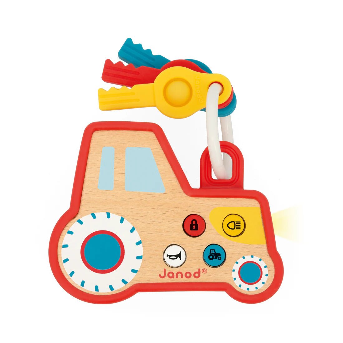 Porte - clés tracteur – La ferme Janod - Jouets d'éveil - Boutique LeoLudo - Janod