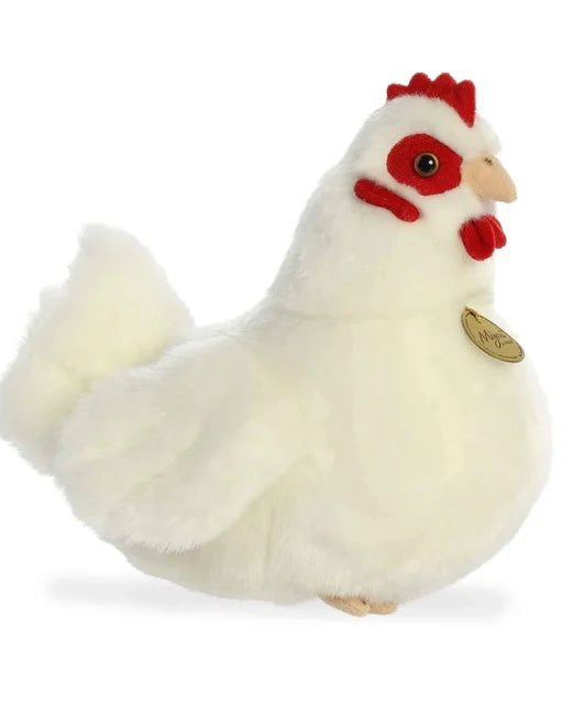Poule Blanche Miyoni 9" - Peluches - Boutique LeoLudo - Palm Pals
