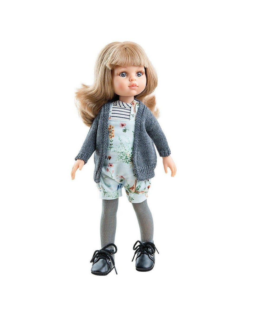 Poupée Las Amigas - Carla en jumper bleu et veste grise - Poupées - Boutique LeoLudo - Paola Reina