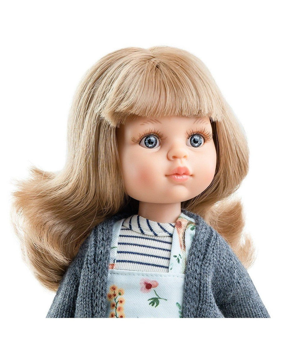 Poupée Las Amigas - Carla en jumper bleu et veste grise - Poupées - Boutique LeoLudo - Paola Reina