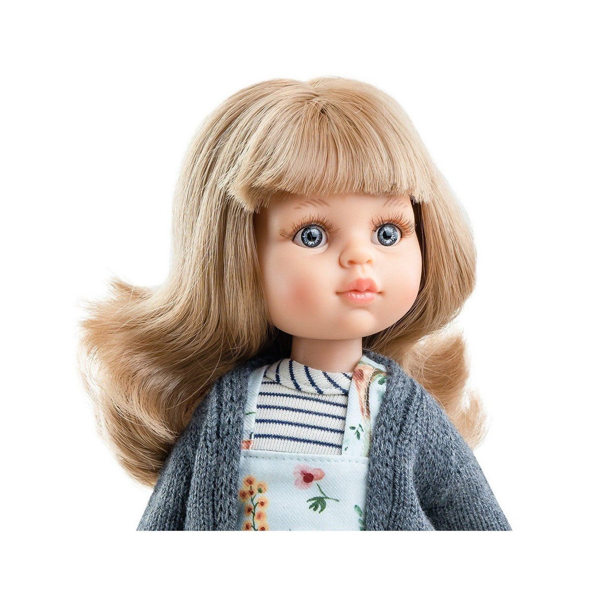 Poupée Las Amigas - Carla en jumper bleu et veste grise - Poupées - Boutique LeoLudo - Paola Reina