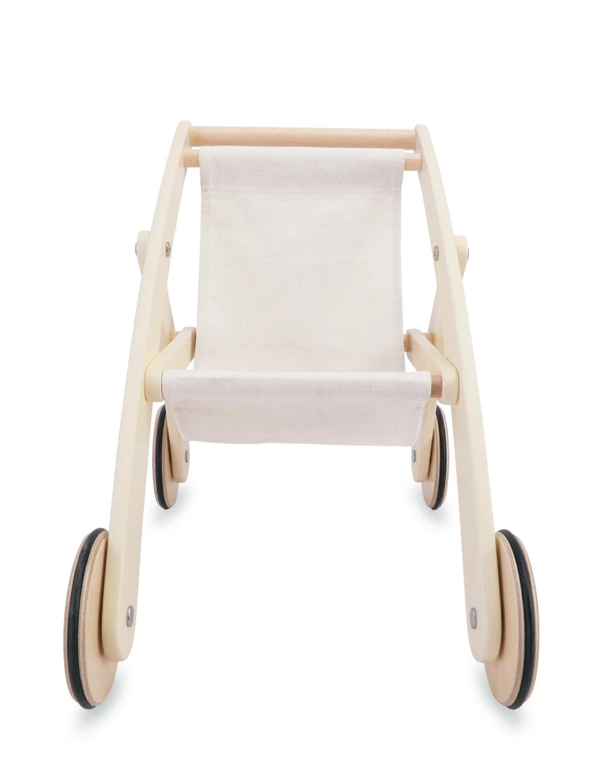 Poussette pour poupée en bois – Kinderfeets - Accessoires poupée - Boutique LeoLudo - Kinderfeets