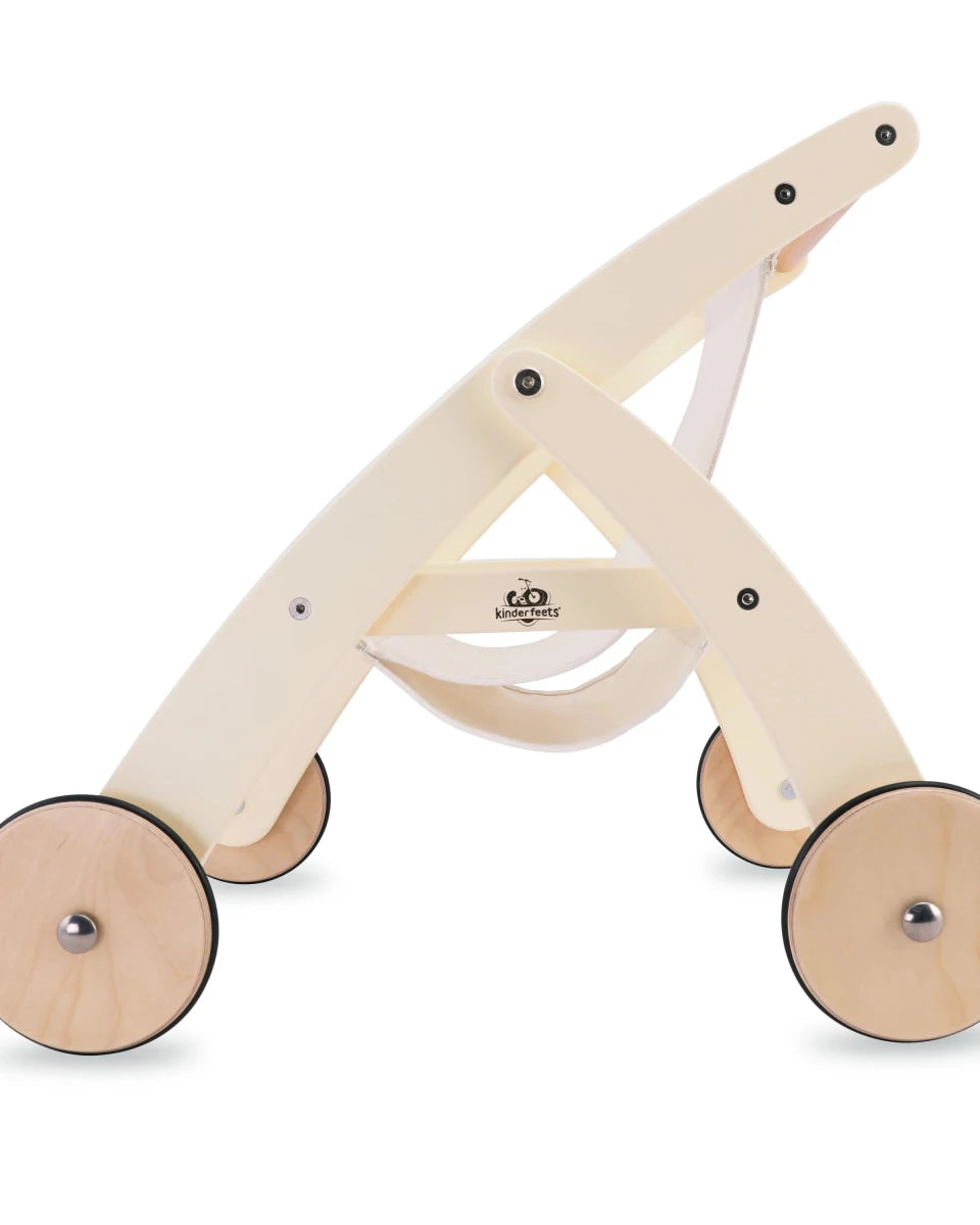 Poussette pour poupée en bois – Kinderfeets - Accessoires poupée - Boutique LeoLudo - Kinderfeets