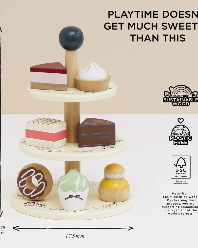 Présentoir à gâteaux trois étages - Jouets d'imitation - Boutique LeoLudo - Le Toy Van