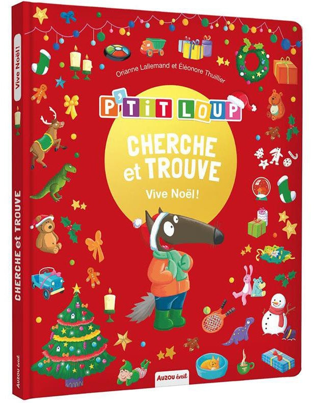 P'tit Loup Cherche et trouve des tout-petits - Vive Noël -Livres- Boutique LeoLudo-Auzou