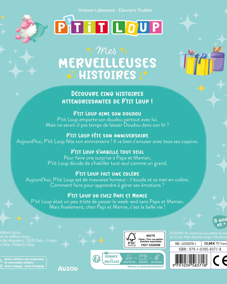 P'tit Loup - Mes merveilleuses histoires -Livres- Boutique LeoLudo-Auzou