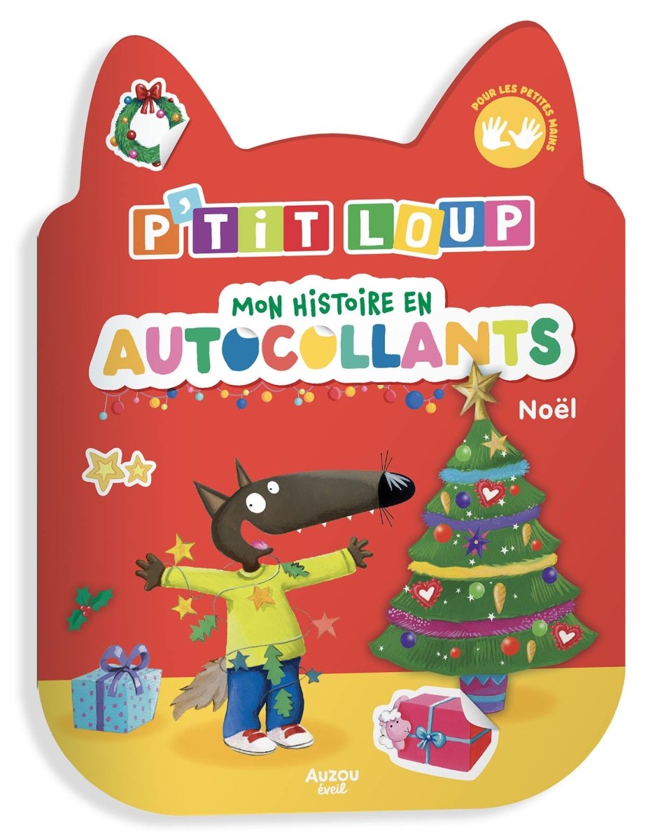 P'tit Loup - Mon histoire en autocollants - Noël -Cahiers d'activités- Boutique LeoLudo-Auzou