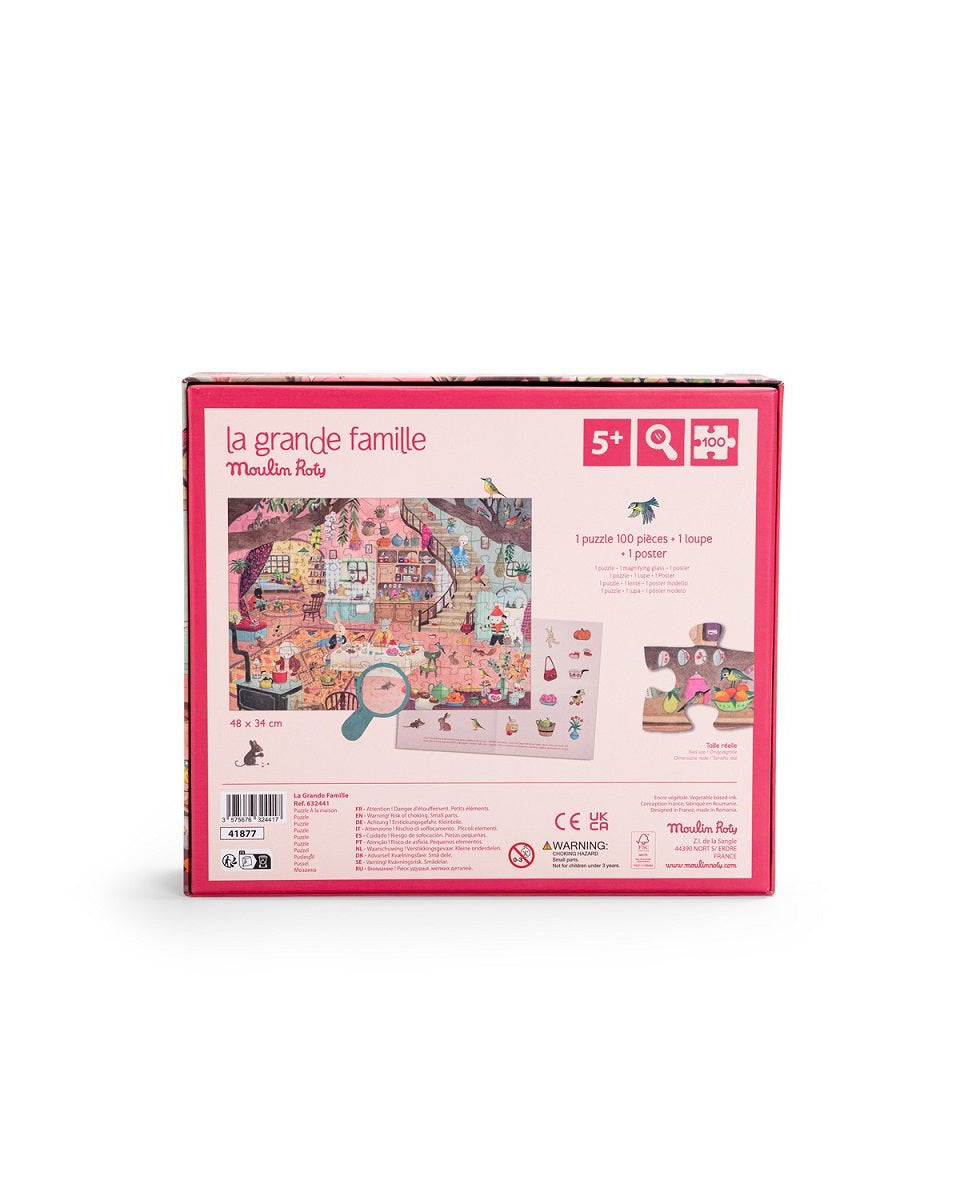 Puzzle à la maison 100 pcs - Grande Famille -Casse-têtes- Boutique LeoLudo-Moulin Roty