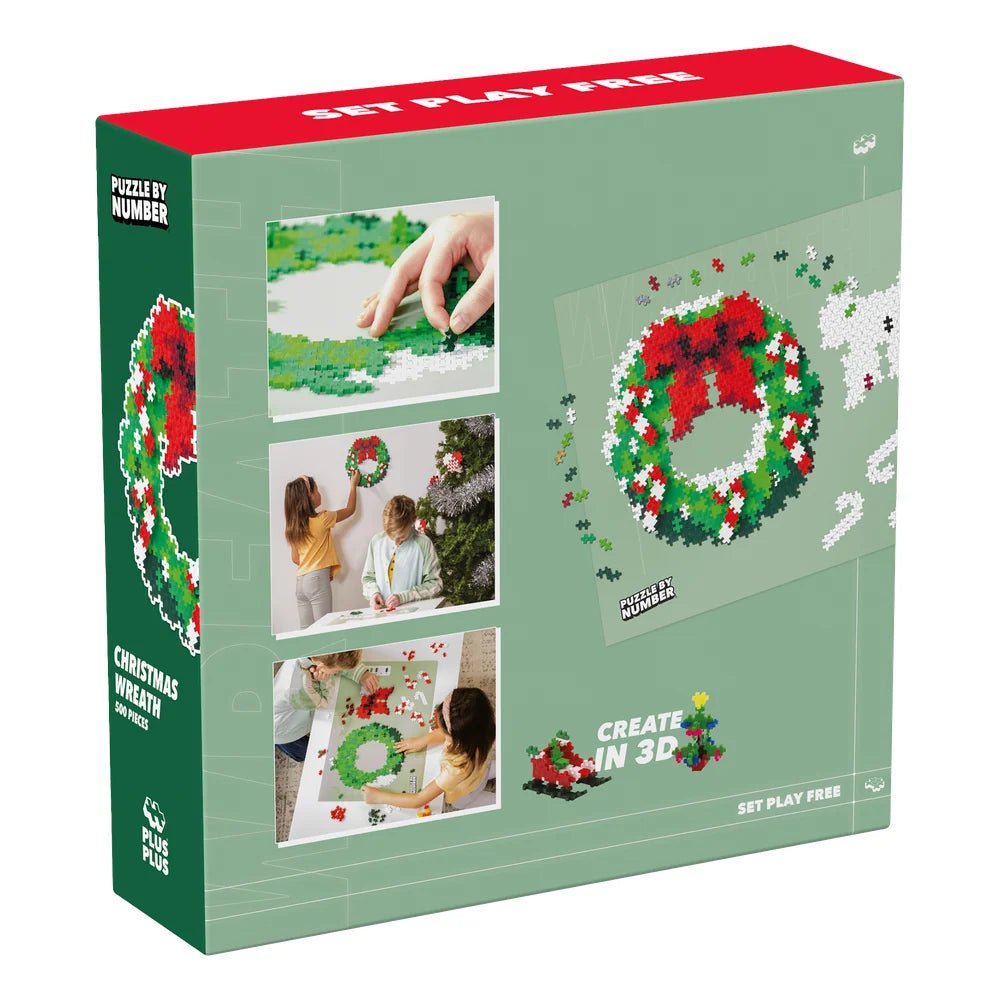 Puzzle By Number – Couronne de Noël (500 pièces) -Jeux de construction- Boutique LeoLudo-Plus-Plus