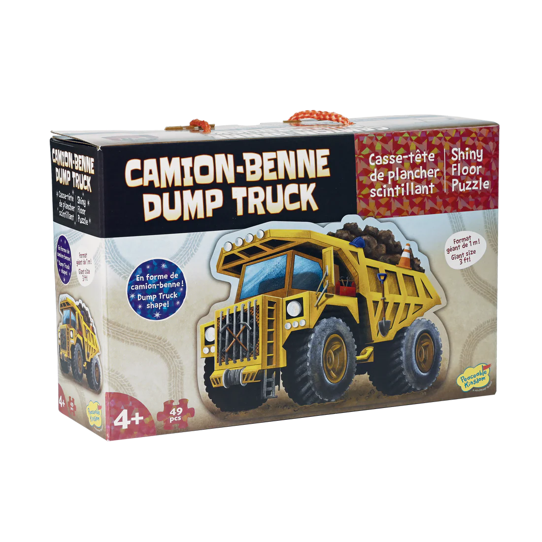 Puzzle de sol scintillant - Camion à benne -Casse-têtes- Boutique LeoLudo-Peaceable Kingdom
