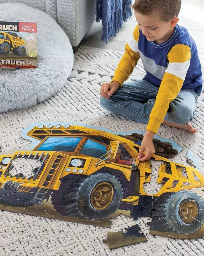Puzzle de sol scintillant - Camion à benne -Casse-têtes- Boutique LeoLudo-Peaceable Kingdom